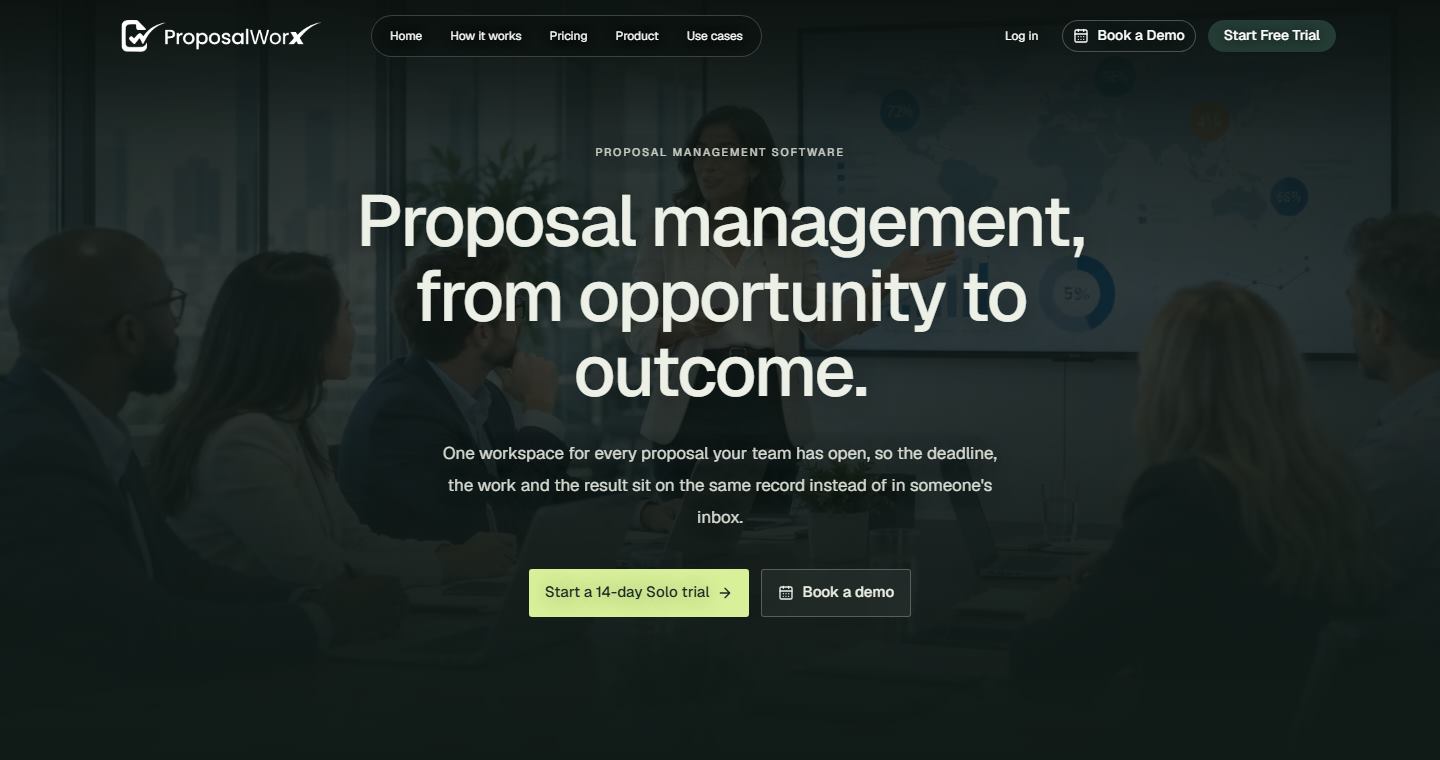 The ProposalWorx homepage
